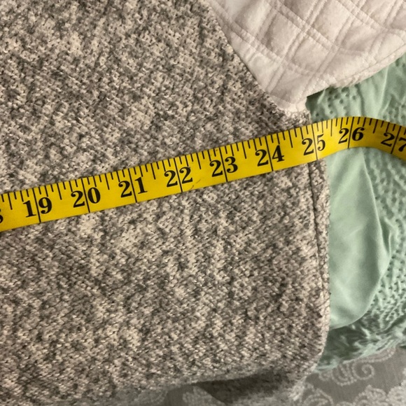 Madewell Quilted Sleeve Hoodie Sweatshirt Top in ivory and gray. Size‎ Large - Picture 16 of 16